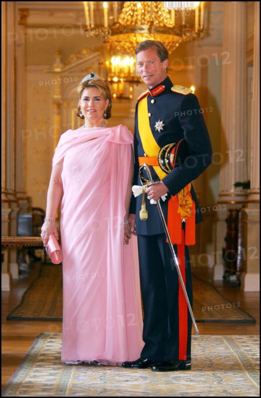 06/22/2002. EXCLUSIVE: Reception at the Grand Ducal palace as part of celebration of first anniversary of the accession of Grand Duke Henri to the throne of Luxembourg.