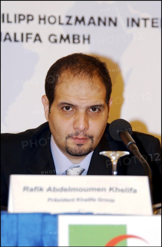 06/26/2002. Mr. Rafik Abdelmoumen Khelifa, on his way to buy Holzmann, the third best-rated building compagny in Germany