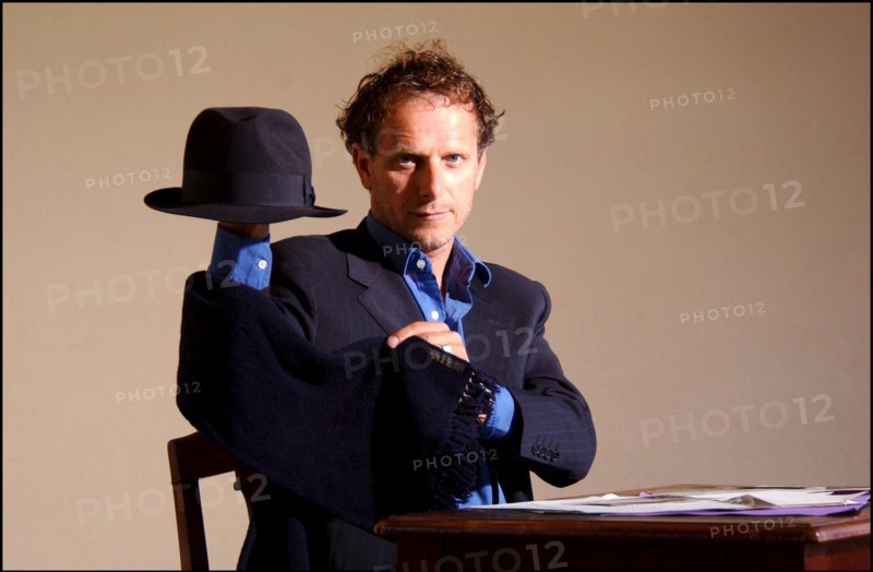 07/01/2002. Actor Charles Berling, stars as Jean Moulin in a tv series, visits Museum of Deportation.