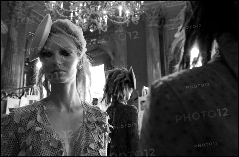 07/08/2002. Fall-winter 2002-03 Haute Couture collections: the backstage of Torrente's fashion show
