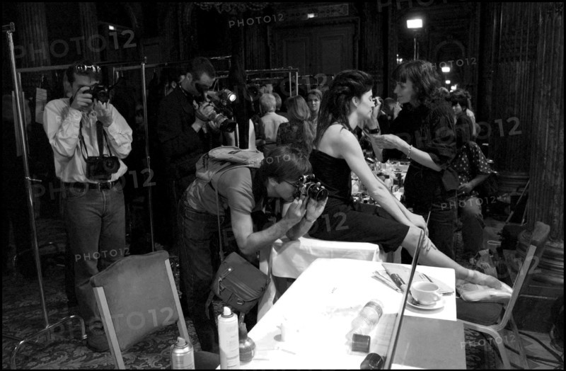 07/08/2002. Fall-winter 2002-03 Haute Couture collections: the backstage of Torrente's fashion show