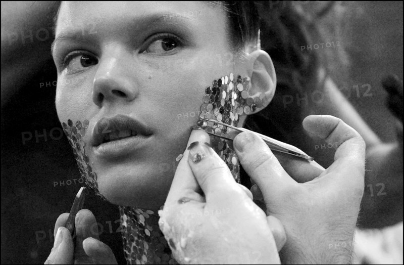 07/09/2002. Fall-winter 2002-03 Haute-Couture collections: the backstage of Christian Dior's fashion show