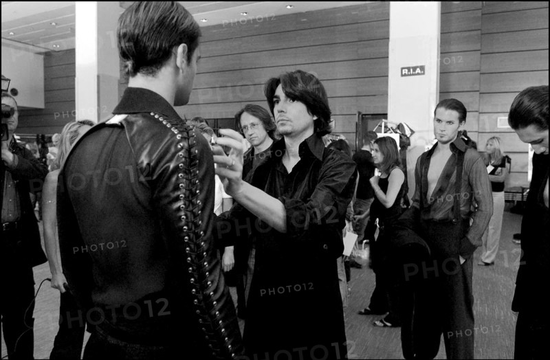 07/11/2002. Fall winter 2002-03 Haute Couture collections. The backstage of Jean-Louis Scherrer's fashion show