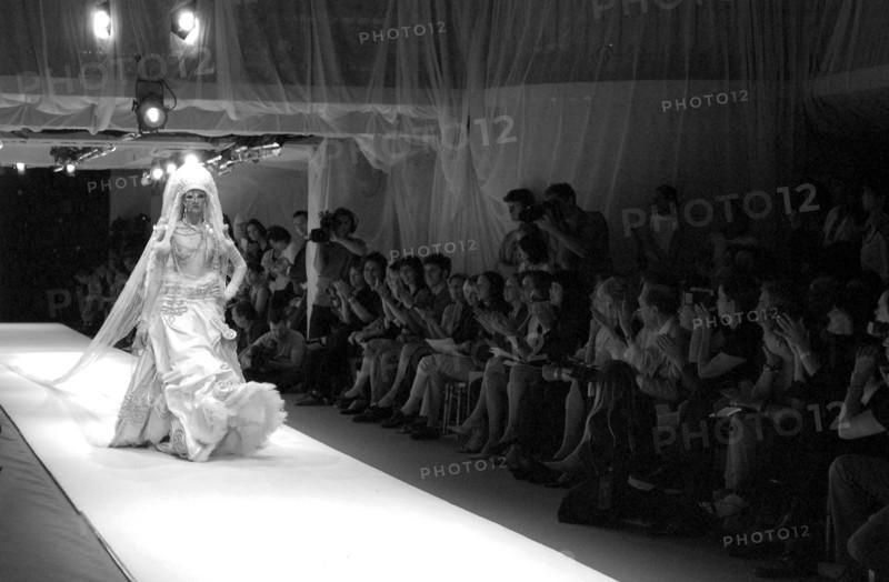 07/11/2002. Fall winter 2002-03 collections. The backstage of Jean-Paul Gaultier's fashion show