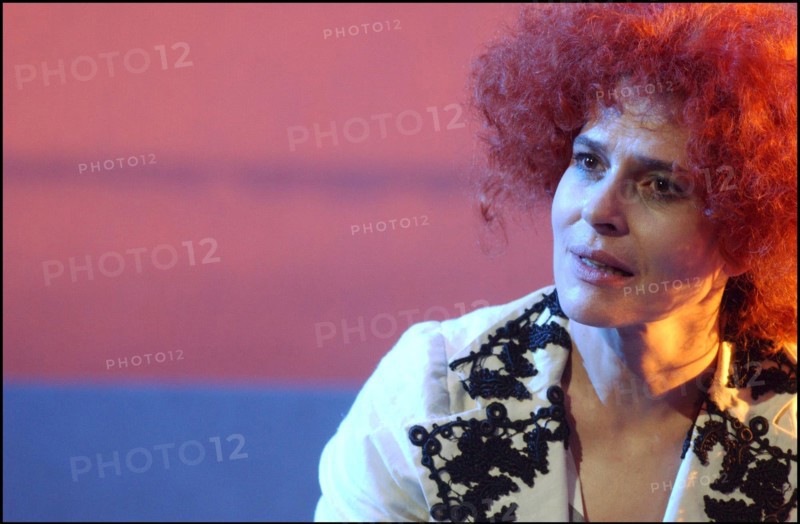09/02/2002. French actress Fanny Ardant stars in "Sarah" at the Theatre Edouard VII.