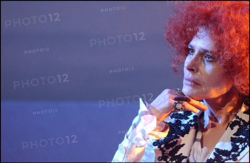 09/02/2002. French actress Fanny Ardant stars in "Sarah" at the Theatre Edouard VII.
