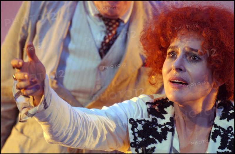 09/02/2002. French actress Fanny Ardant stars in "Sarah" at the Theatre Edouard VII.