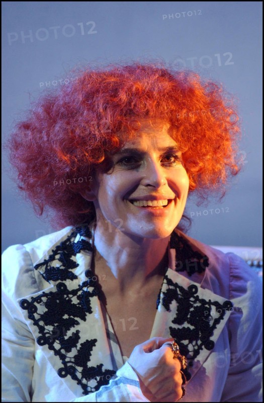 09/02/2002. French actress Fanny Ardant stars in "Sarah" at the Theatre Edouard VII.