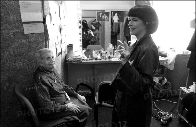 11/20/2002. EXCLUSIVE. Famous French singer Mireille Mathieu on stage and backstage at the Olympia