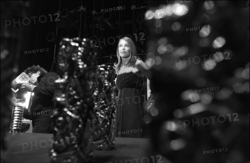 02/22/2003. Backstage of the 28th "Cesar" Awards in the Theatre du Chatelet