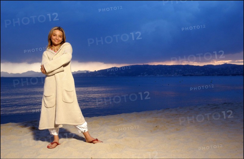 04/09/2003. EXCLUSIVE: French teen Pop Star Priscilla on the shooting of her latest music video "Tchouk Tchouk" on La Pinede Beach, Antibes.