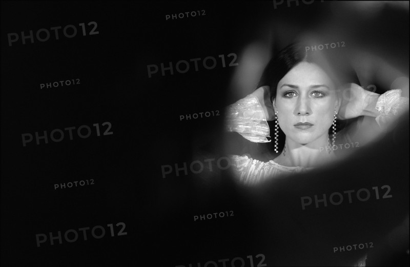 05/00/2003. Elsa Zylberstein tries gowns on at Chanel's before the 56th Cannes Film
