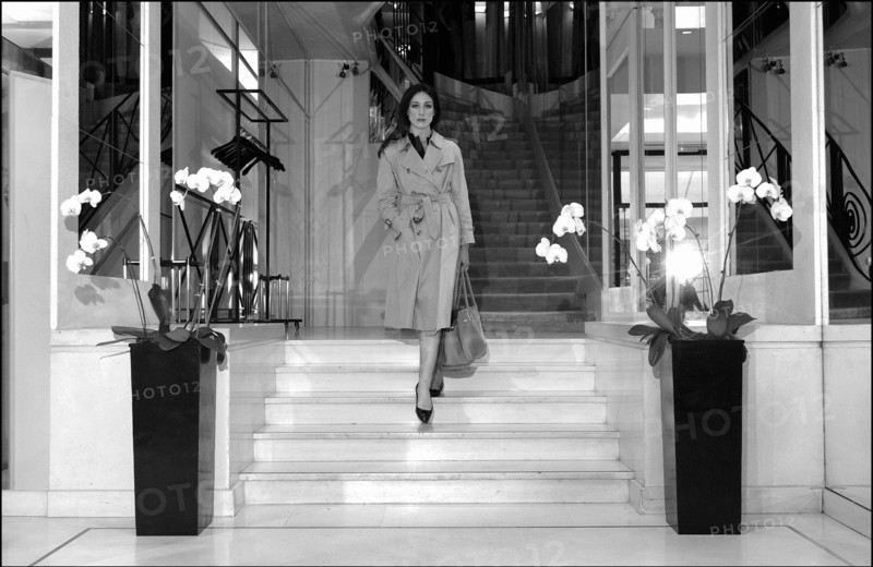 05/00/2003. EXCLUSIVE Elsa Zylberstein tries gowns on at Chanel's before the 56th Cannes Film