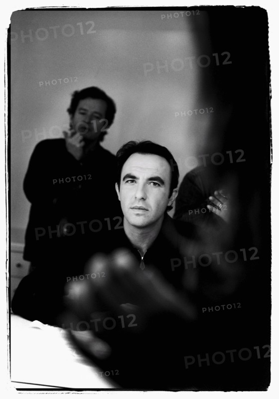 12/00/2003. Nikos Aliagas, host of the Star Academy shows backstage and on stage.