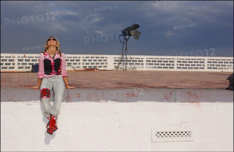 01/00/2004. French singer Priscilla shooting her new clip