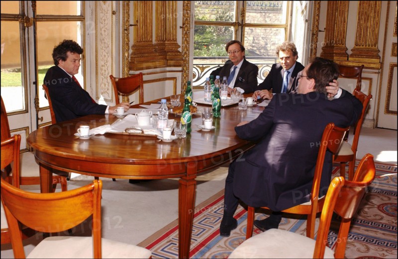 04/01/2004. Jean-Louis Borloo, the fisrt day of the new Minister for Employment, Labor and Social Cohesion.