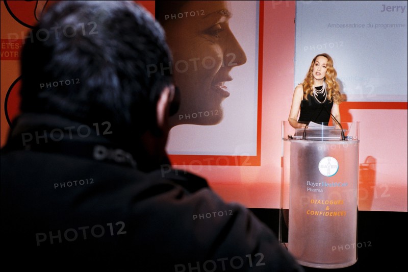 04/05/2006. EXCLUSIVE: Jerry Hall, ambassadress of the Bayer Health Care program.