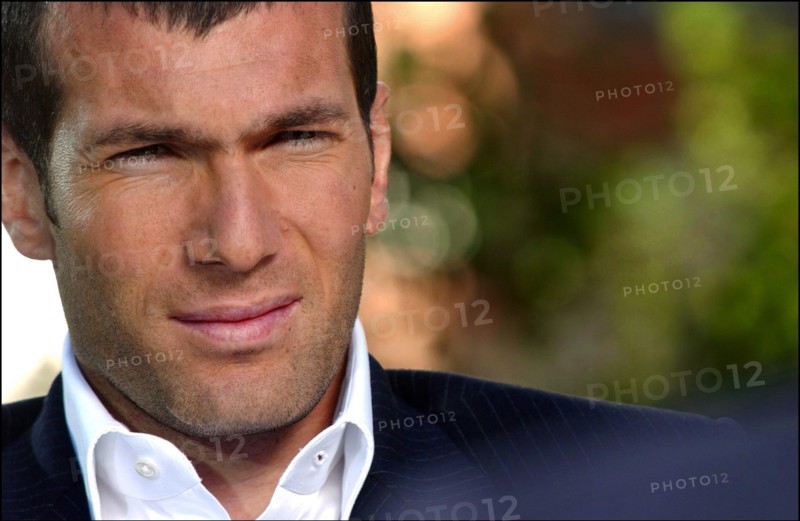 01/04/2004. EXCLUSIVE. Close-up French soccer Zinedine Zidane