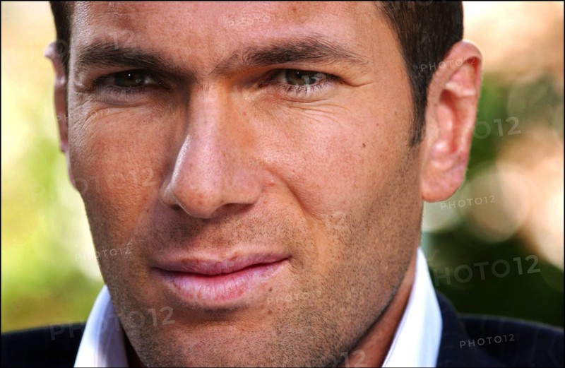 01/04/2004.  Close-up French soccer Zinedine Zidane