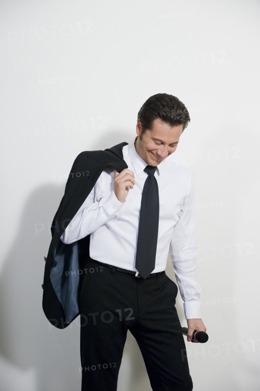 04/01/2008. French stand-up comedian Laurent Gerra performs his new show.