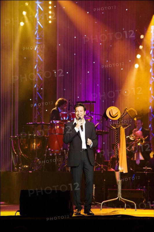 04/01/2008. French stand-up comedian Laurent Gerra performs his new show.