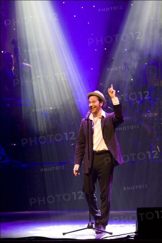04/01/2008. French stand-up comedian Laurent Gerra performs his new show.