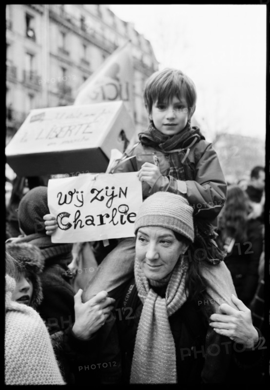 Gatherings under the slogan 'JE SUIS CHARLIE' in Paris on January 11, 2015