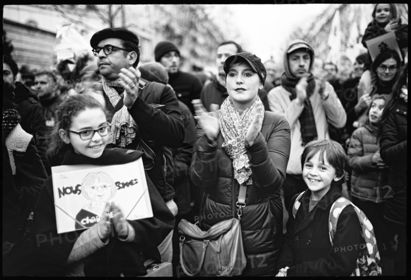 Gatherings under the slogan 'JE SUIS CHARLIE' in Paris on January 11, 2015