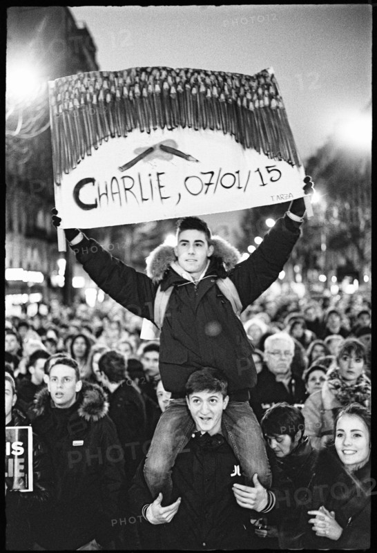 Gatherings under the slogan 'JE SUIS CHARLIE' in Paris on January 11, 2015