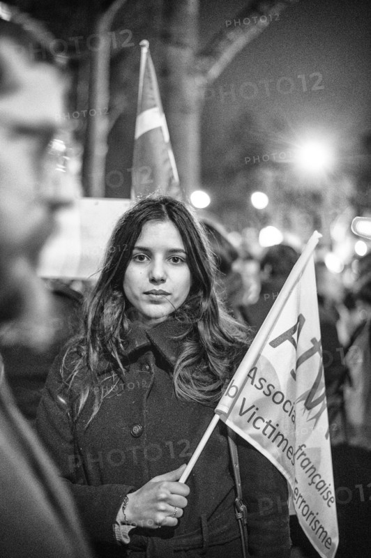 Solidarity march for the Danish people outside the Danish embassy in Paris