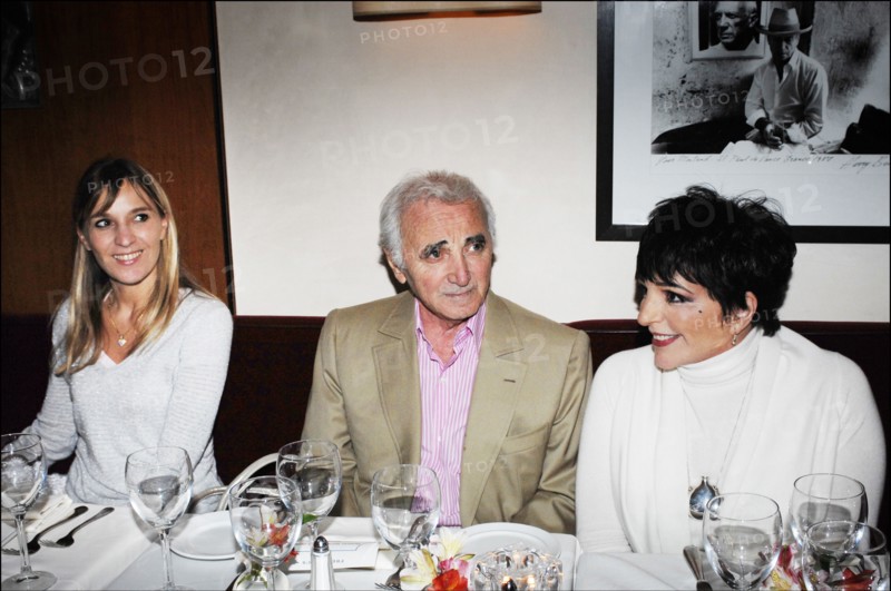 Charles Aznavour, sa fille Katia et Liza Minelli