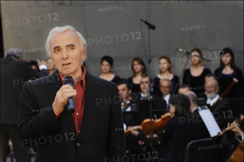 Répétitions du Concert de Charles Aznavour à Erevan (Arménie), le 28 septembre 2006