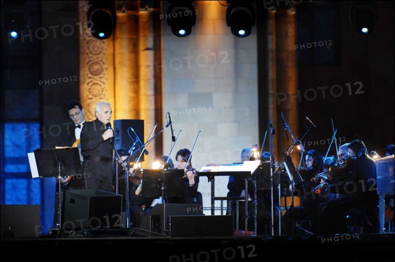 Concert de Charles Aznavour à Erevan (Arménie), le 30 septembre 2006