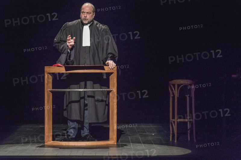 Eric Dupond Moretti en répétition au Théâtre de la Madeleine à Paris