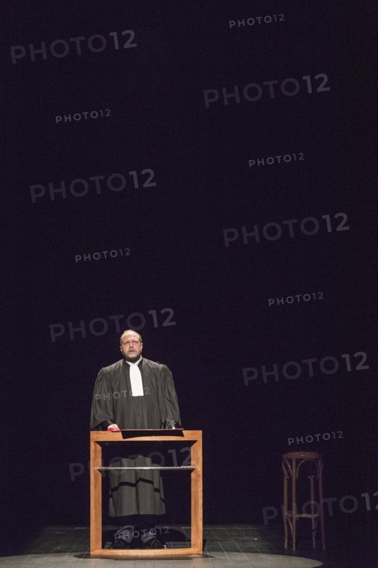 Eric Dupond Moretti en répétition au Théâtre de la Madeleine à Paris