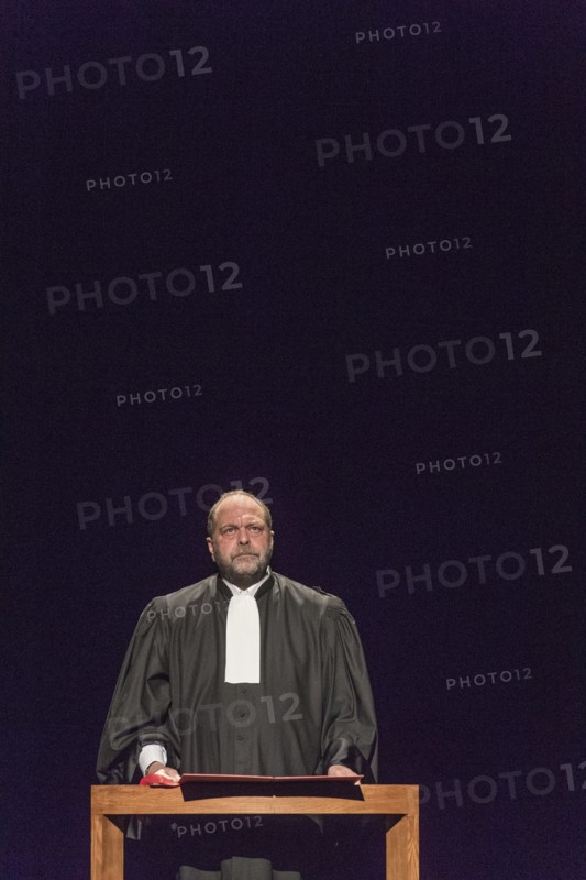 Eric Dupond Moretti en répétition au Théâtre de la Madeleine à Paris