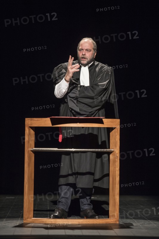 Eric Dupond Moretti en répétition au Théâtre de la Madeleine à Paris