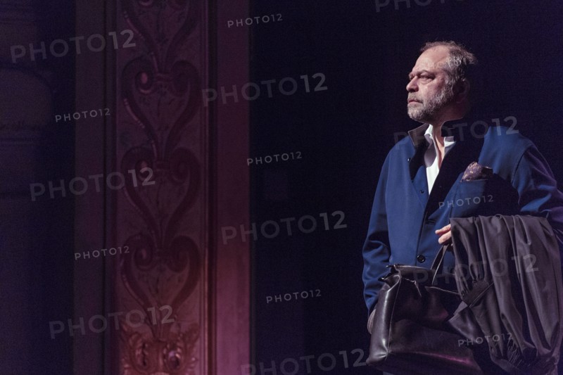 Eric Dupond Moretti en répétition au Théâtre de la Madeleine à Paris