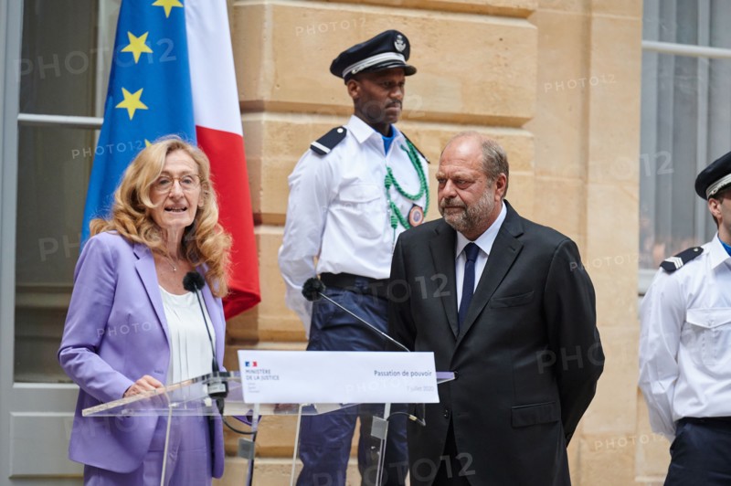 Passation de pouvoir au Ministère de la Justice entre Nicole Belloubet et Eric Dupond Moretti, le 7 juillet 2020