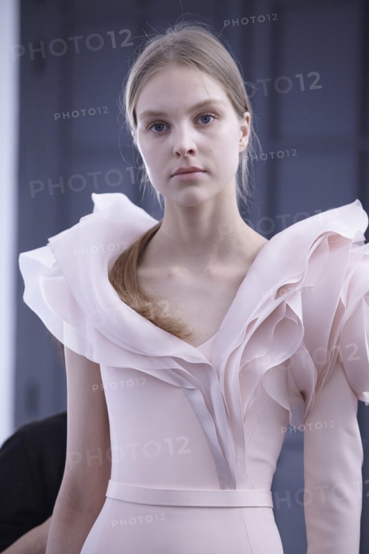 Fittings before Ralph & Russo Haute Couture show
