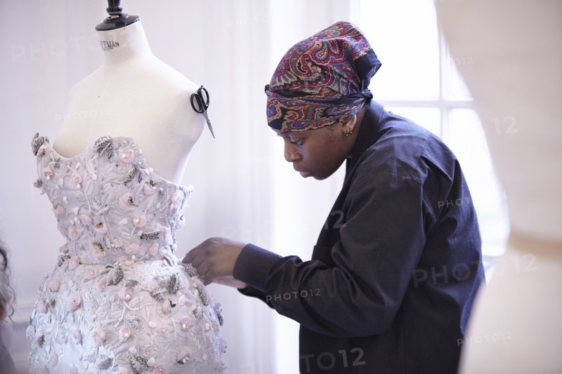 Fittings before Ralph & Russo Haute Couture show