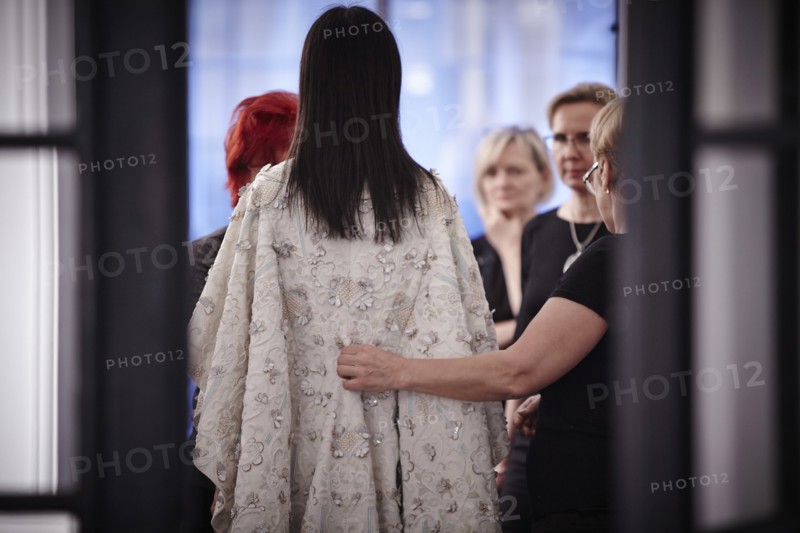 Fittings before Ralph & Russo Haute Couture show
