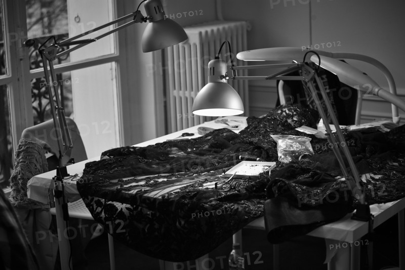 Fittings before Ralph & Russo Haute Couture show