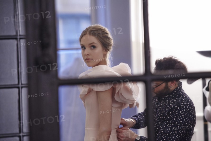 Fittings before Ralph & Russo Haute Couture show