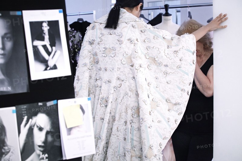 Fittings before Ralph & Russo Haute Couture show