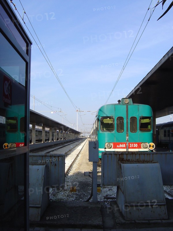Docked train at Santa Lucia station in Venice