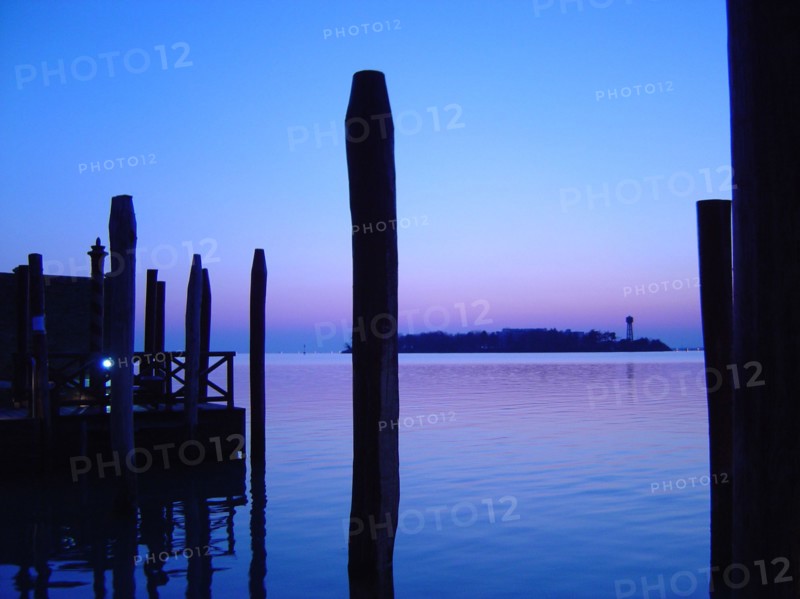 Vue de la lagune de Venise au couchant