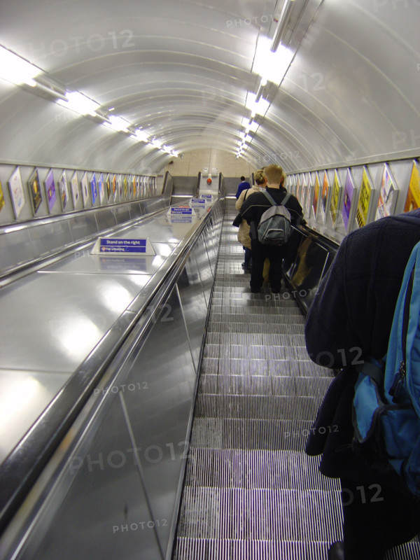 Londres, intérieur du métro (Tube)