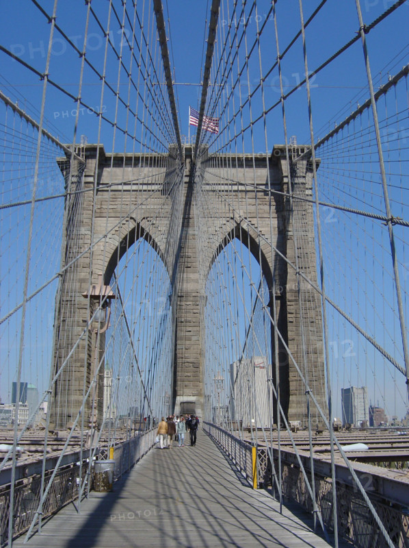 New-York (USA), Manhattan, le Brooklyn Bridge