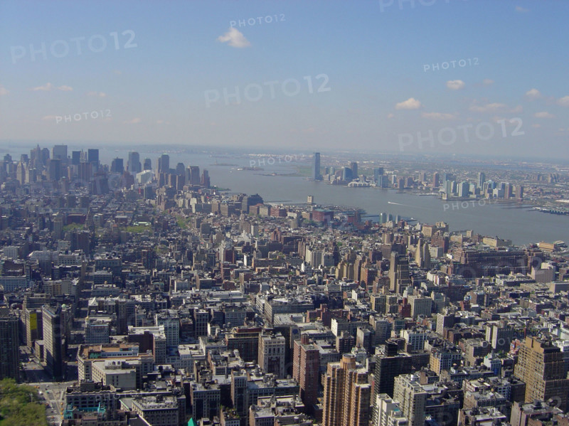 New-York (USA), Manhattan, Vue de l'Empire State Building, vers l'Hudson River